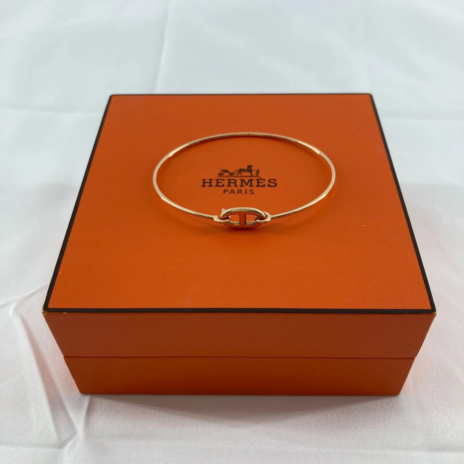 HERMES(エルメス) ロンドシェーヌダンクル バングル AU750PG 4.59g ゴールド