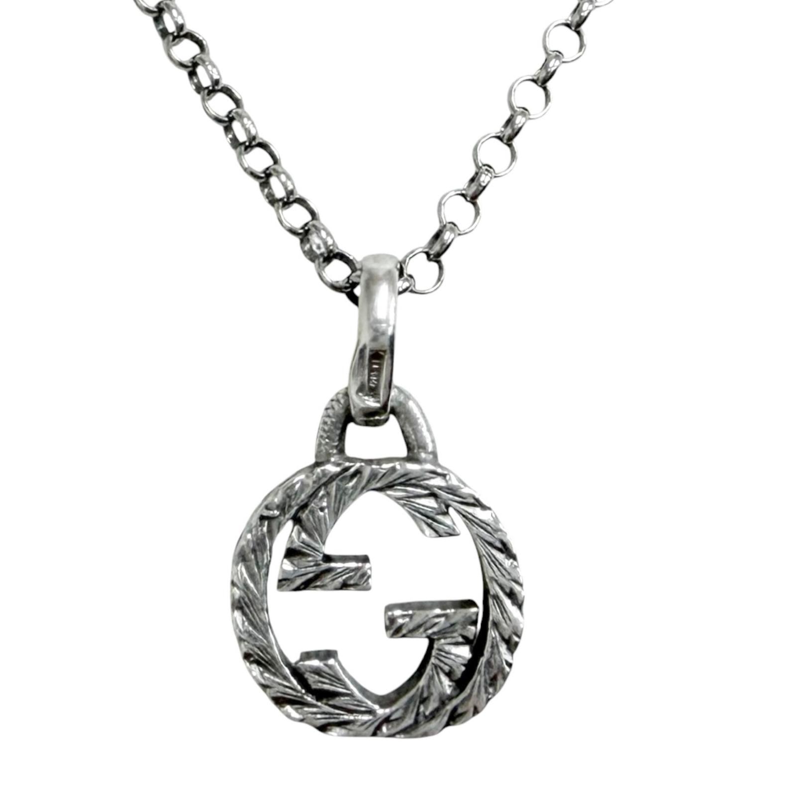 美品 グッチ ネックレス シルバー メンズ 455535