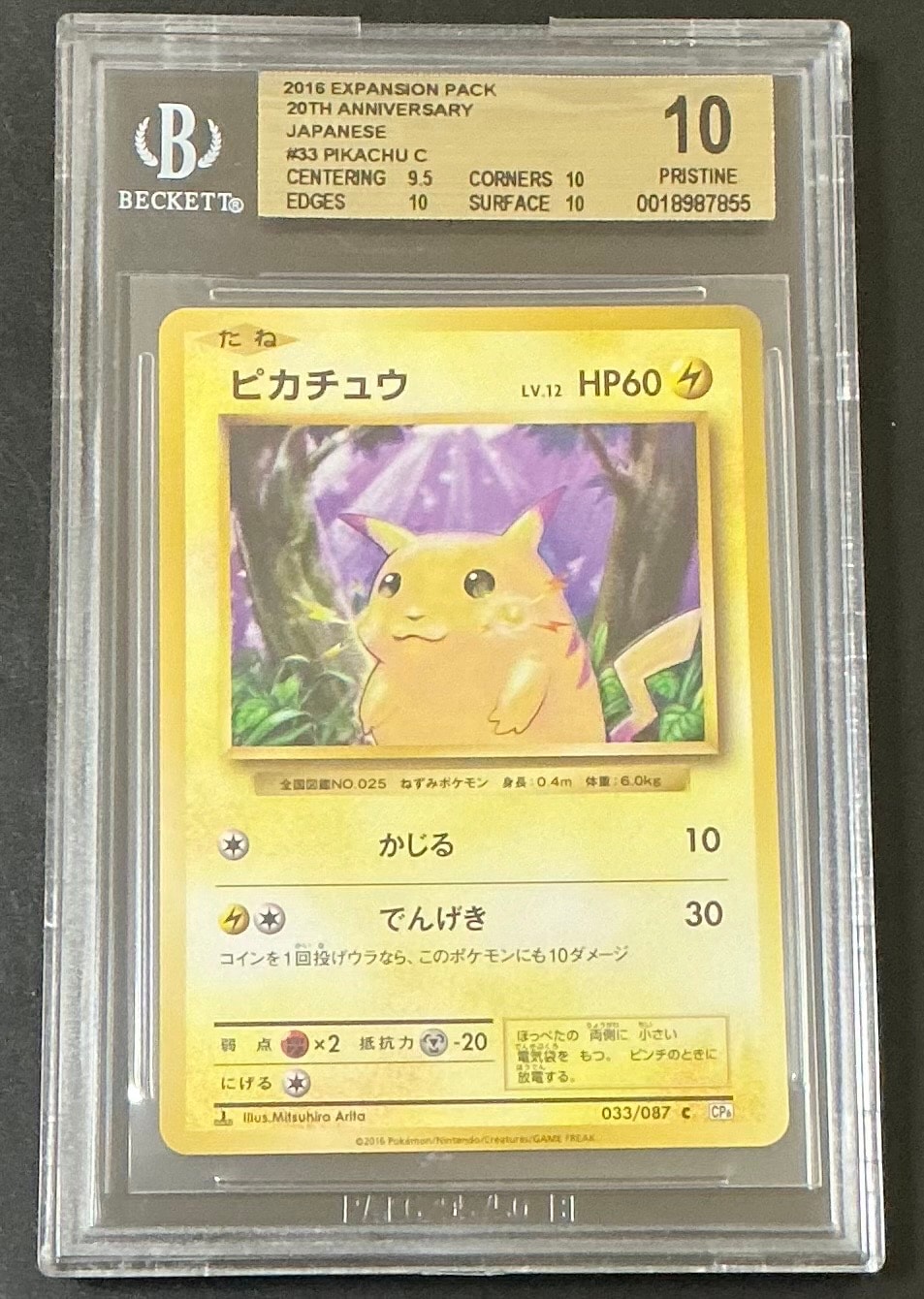 ピカチュウ C :1ED [CP6 033/087](コンセプトパック「ポケットモンスターカードゲーム 拡張パック 20th Anniversary」)