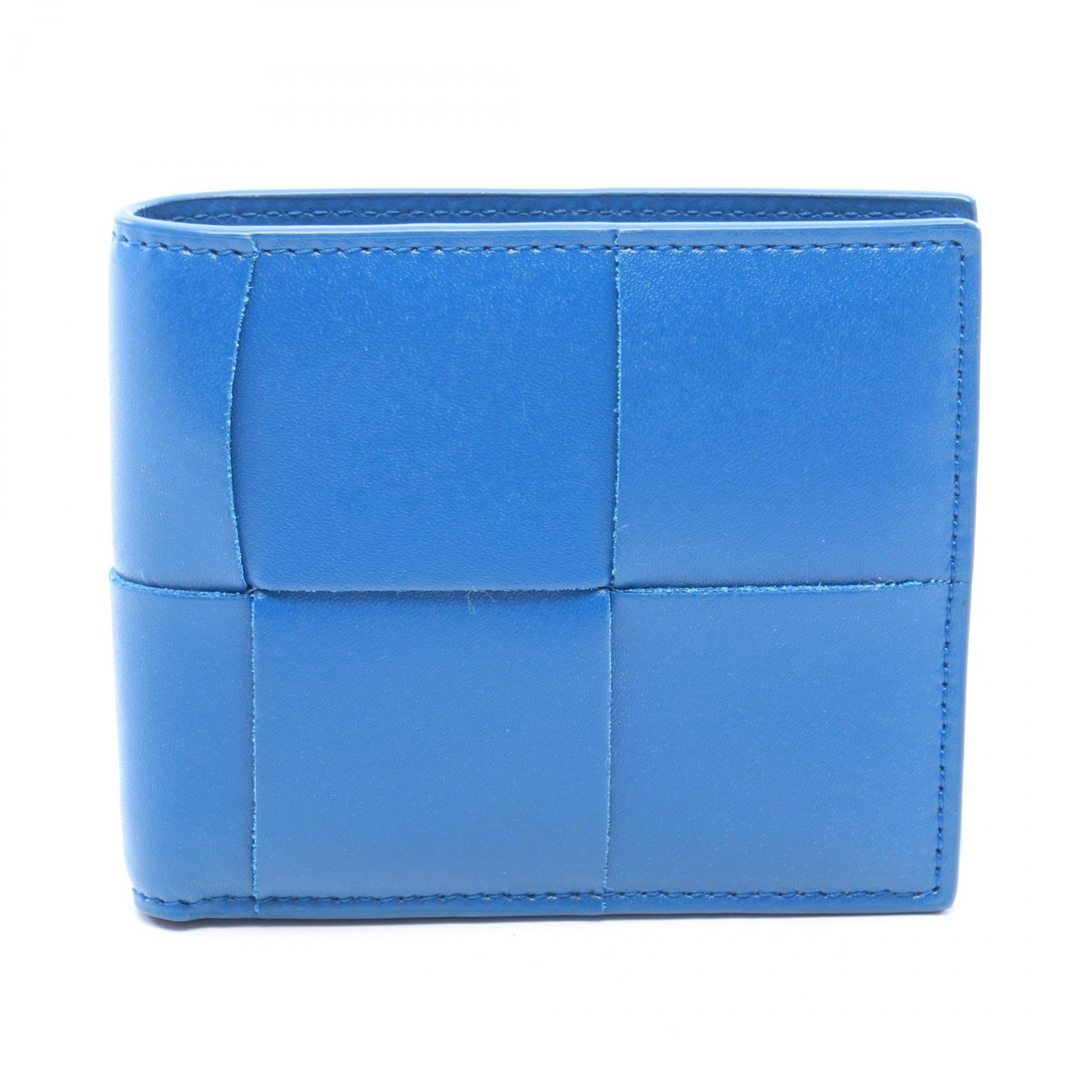 ボッテガヴェネタ BOTTEGA VENETA カセット 札入れ 財布 レザー メンズ レディース ブルー系 743004 【中古】