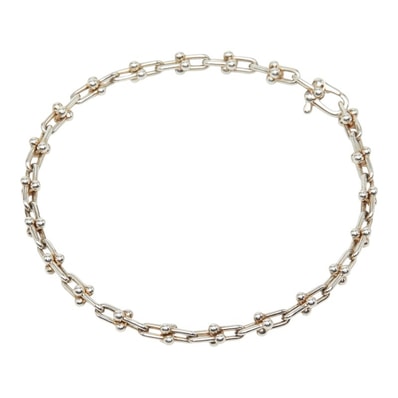 ティファニー ハードウェア マイクロリンク ミディアム ブレスレット SV925 シルバー レディース TIFFANY&Co. 【中古】