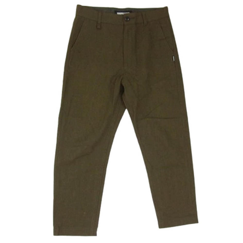 NEIGHBORHOOD ネイバーフッド パンツ 20AW 202BENH-PTM01 TAPERED CW-PT ウール混 テーパード パンツ カーキ系 S【中古】