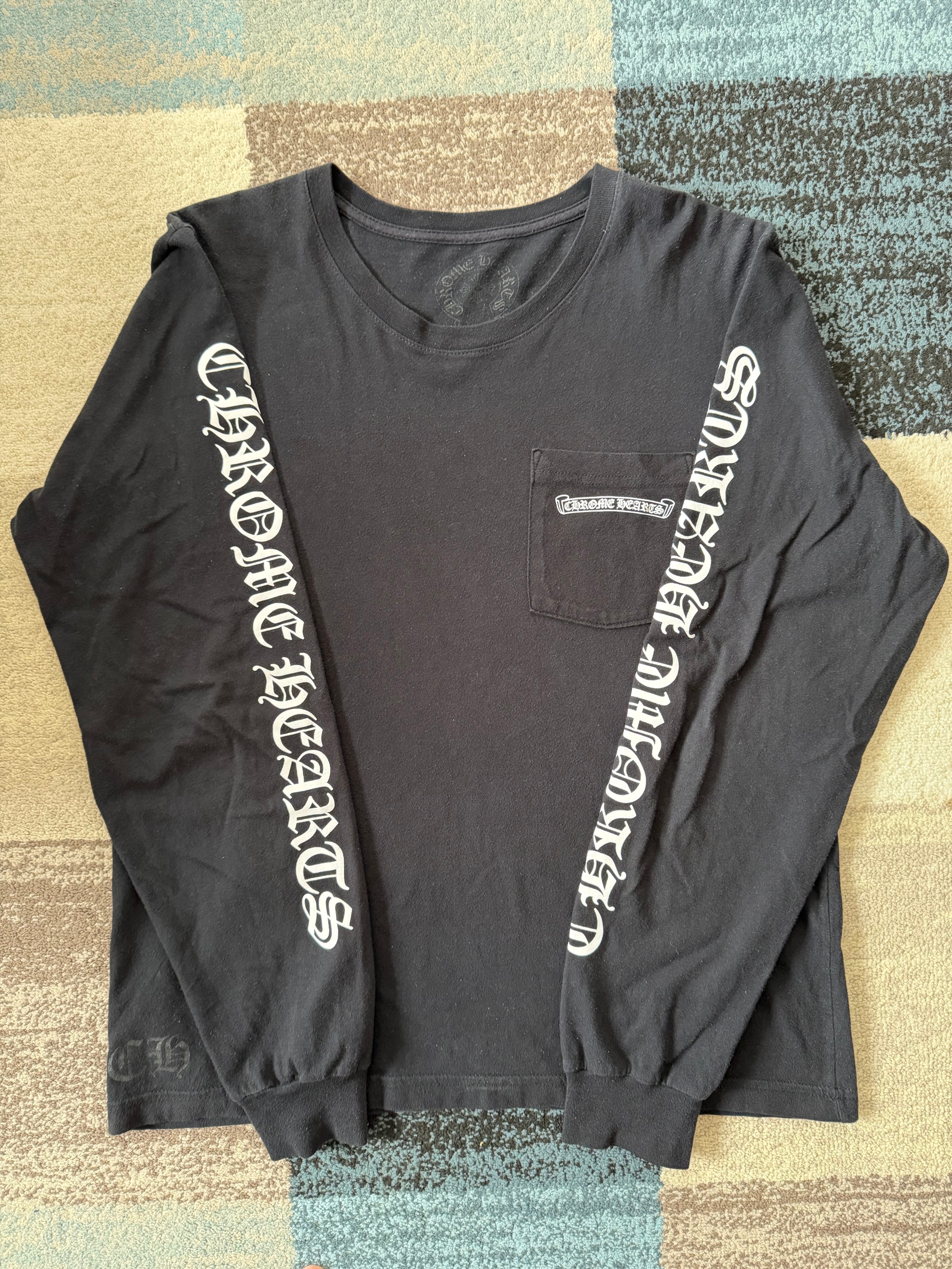 Chrome Hearts CH Scroll Label Fuck You L/S T-Shirt "Black"