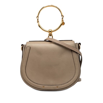 クロエ ナイル ハンドバッグ ブレスレットバッグ ショルダーバッグ 2WAY ベージュ レザー スウェード レディース Chloe 【中古】