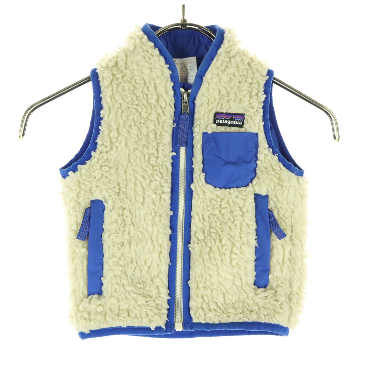 patagonia パタゴニア ジップアップ ボア ベスト 12M ホワイト レトロX 61035FA13