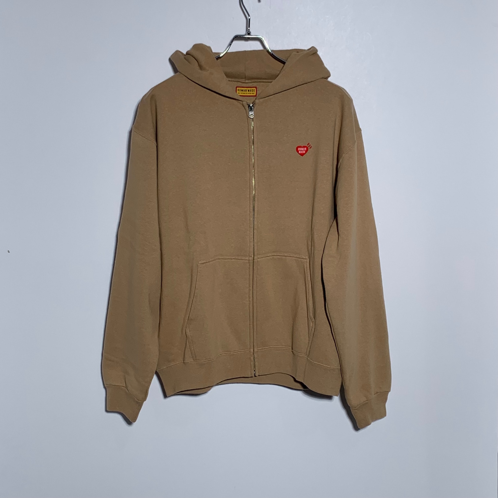 HUMAN MADE Classic Zip-Up Hoodie "Beige"