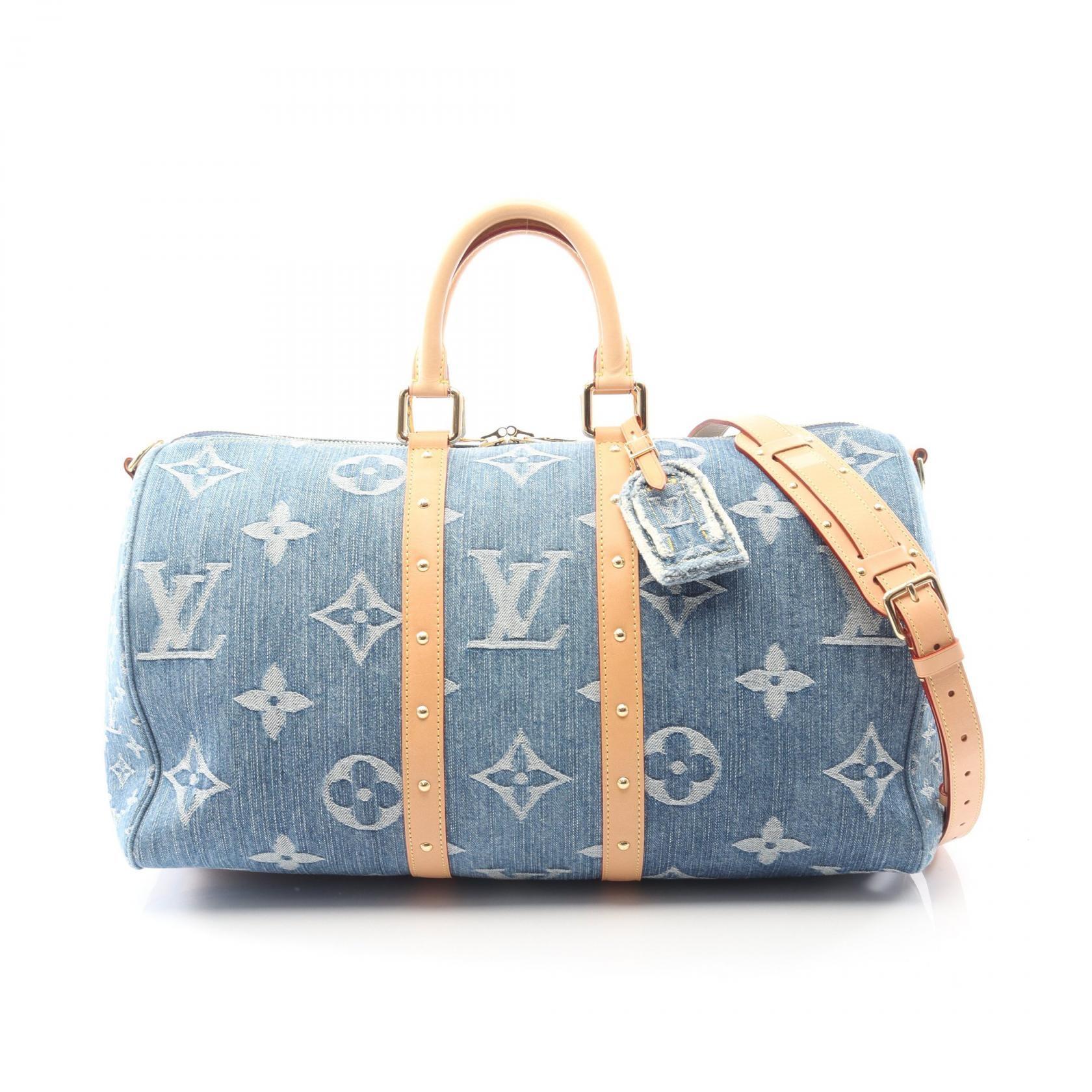 ルイ・ヴィトン LOUIS VUITTON LV リミックス キーポル バンドリエール 45 モノグラムデニム ボストンバッグ バッグ デニム レザー モノグラム・デニム メンズ レディース ブルー系 M24315 【中古】
