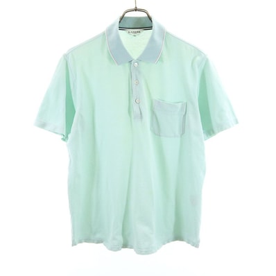 LANVIN SPORT ランバン スポーツ デサント 半袖 ポロシャツ L グリーン系