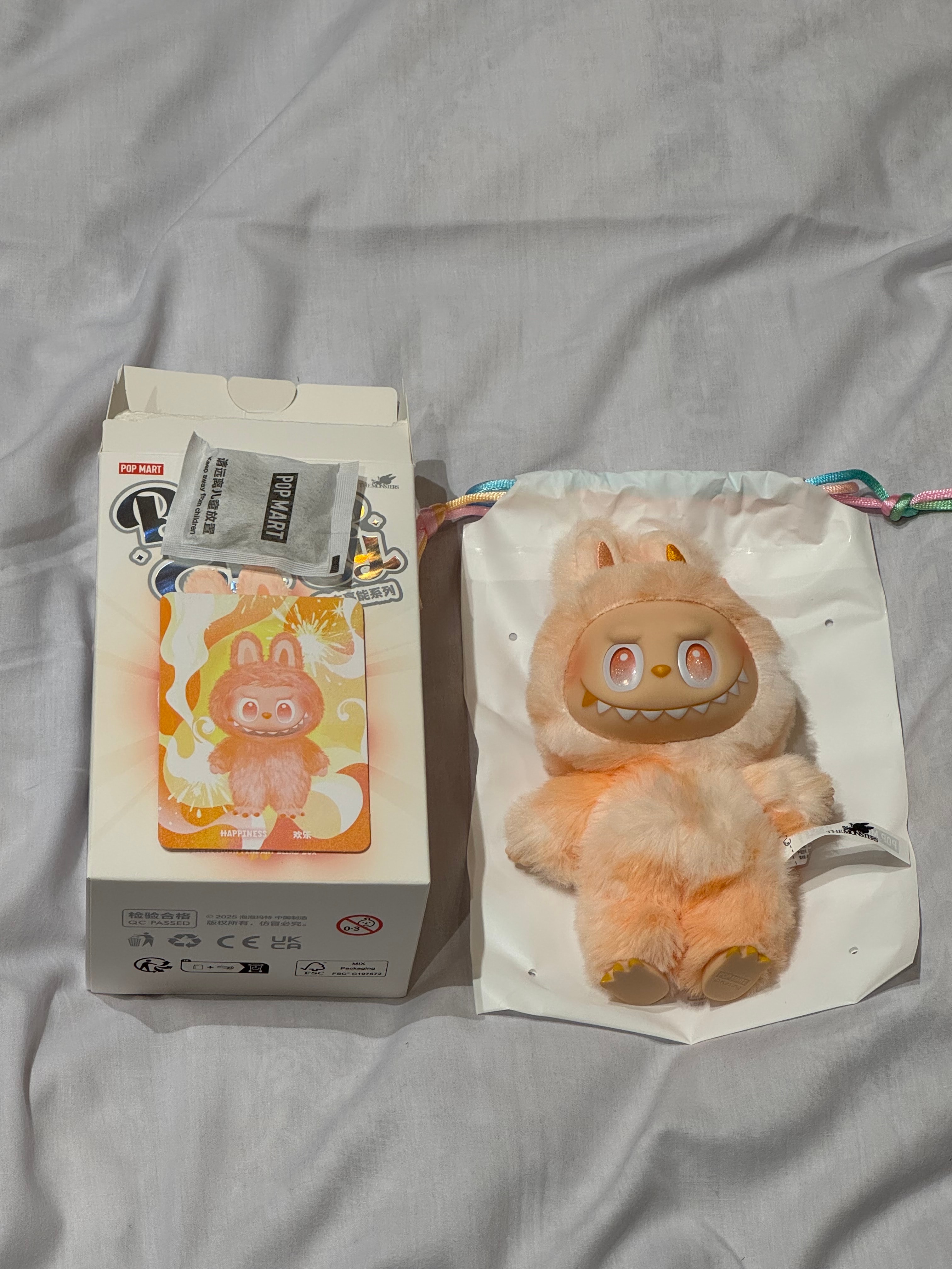 POP MART THE MONSTERS (LABUBU) Big into Energy Series Plush Pendant HAPPINESS