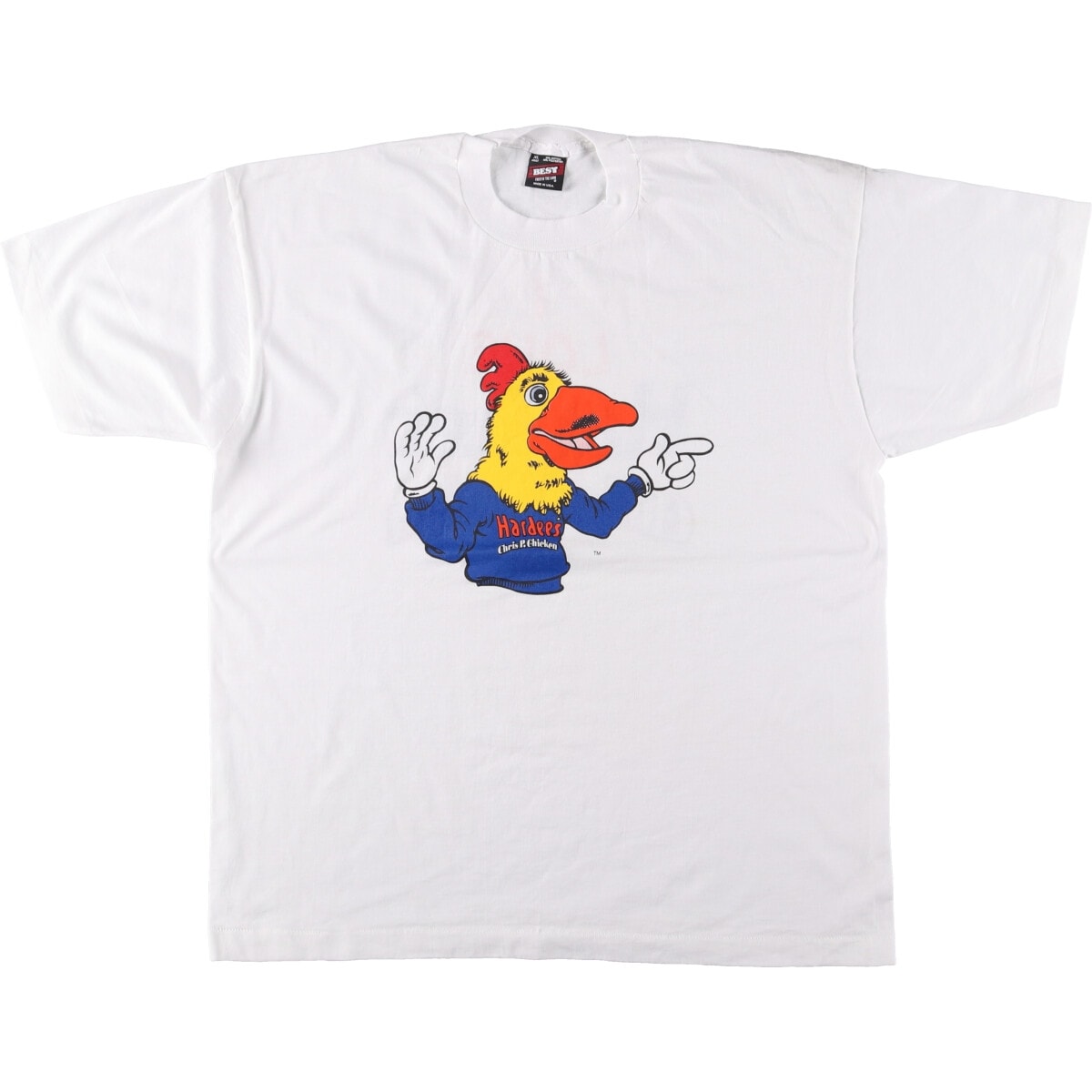 古着 90年代 フルーツオブザルーム FRUIT OF THE LOOM HARDEE'S ハーディーズ アドバタイジングTシャツ USA製 メンズXL相当 ヴィンテージ/eaa561762