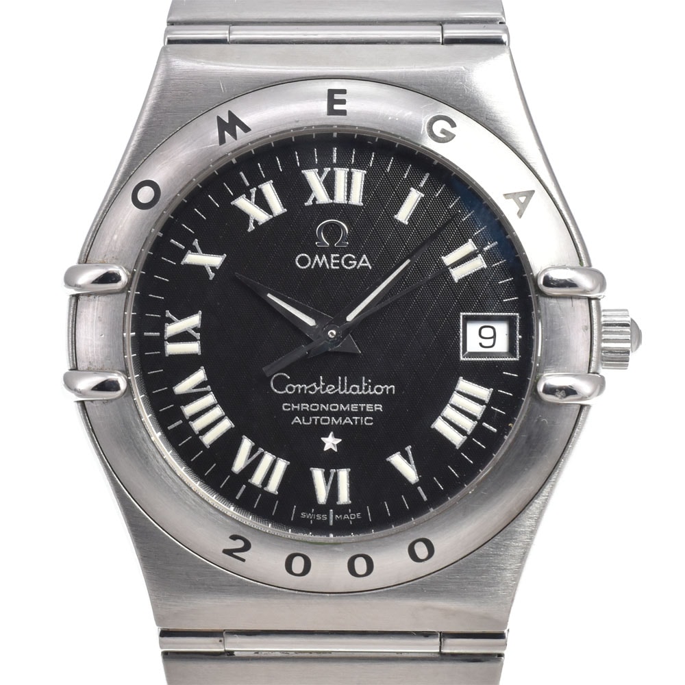 オメガ OMEGA 1504.50 コンステレーション 2000年限定モデル ブラック 自動巻き メンズ 良品 腕時計 I#150021