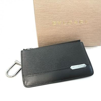 ブルガリ BVLGARI セルペンティ スカリエ マン 282774 BLK キーリング付コインケース レザー ブラック【鑑定済み】正規品