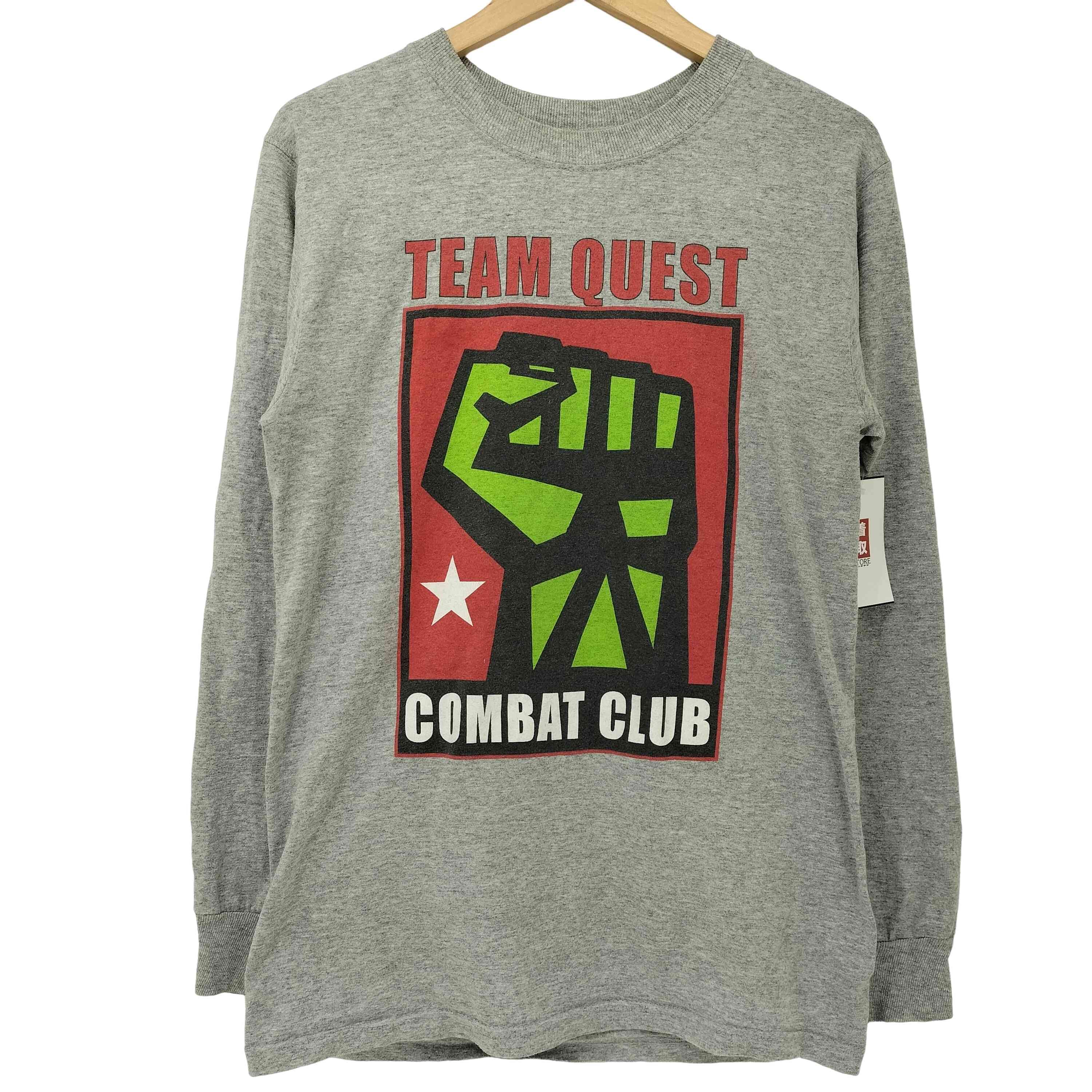 総合格闘技ジム ロゴ 両面 プリント クルーネック L/S Tシャツ【1141684083503】