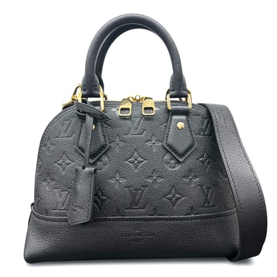 LOUIS VUITTON 展示品級 ルイヴィトン ネオアルマBB モノグラムアンプラント ノワール 2way ハンドバッグ ショルダーバッグ M44829 レザー RFID確認済 ブラック ポシェット LV ヴィトン SAランク 中古 鑑定済 ヴィトンバッグ