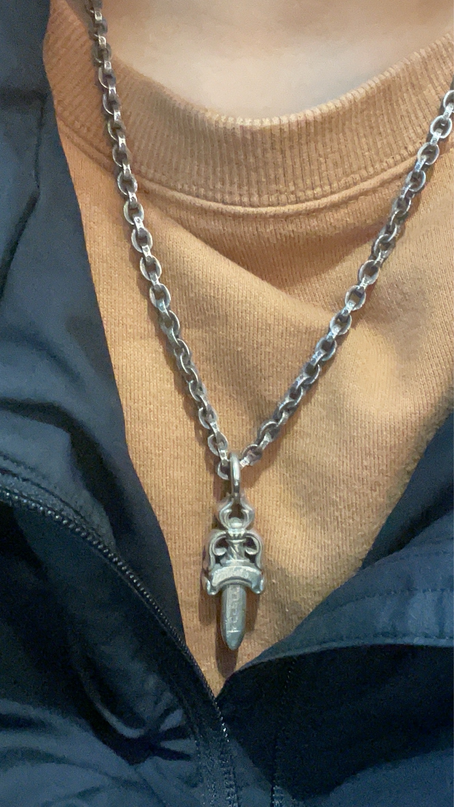 Chrome Hearts Double Dogger Pendant "Silver"