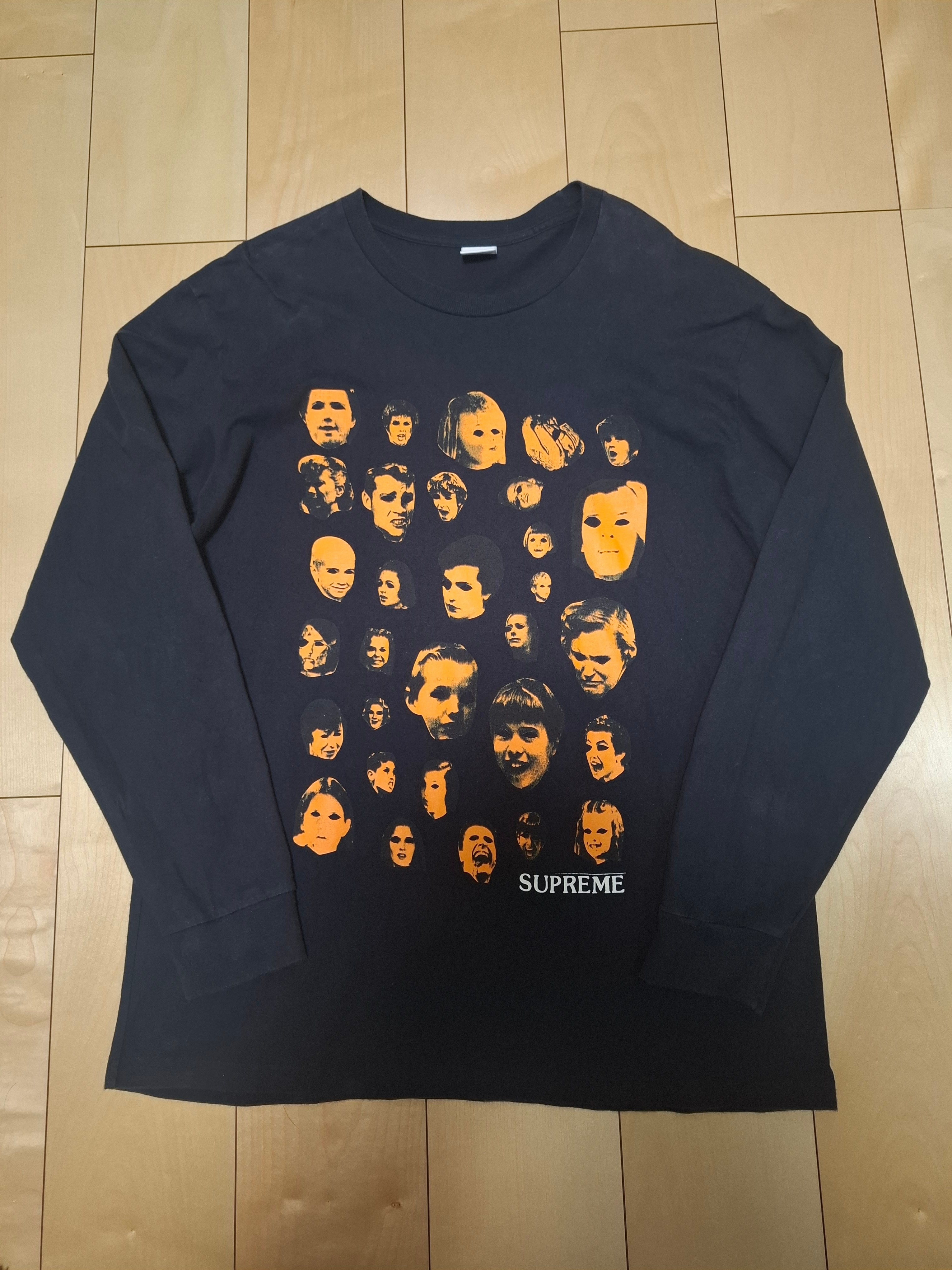 Supreme Faces L/S Tee "Navy"