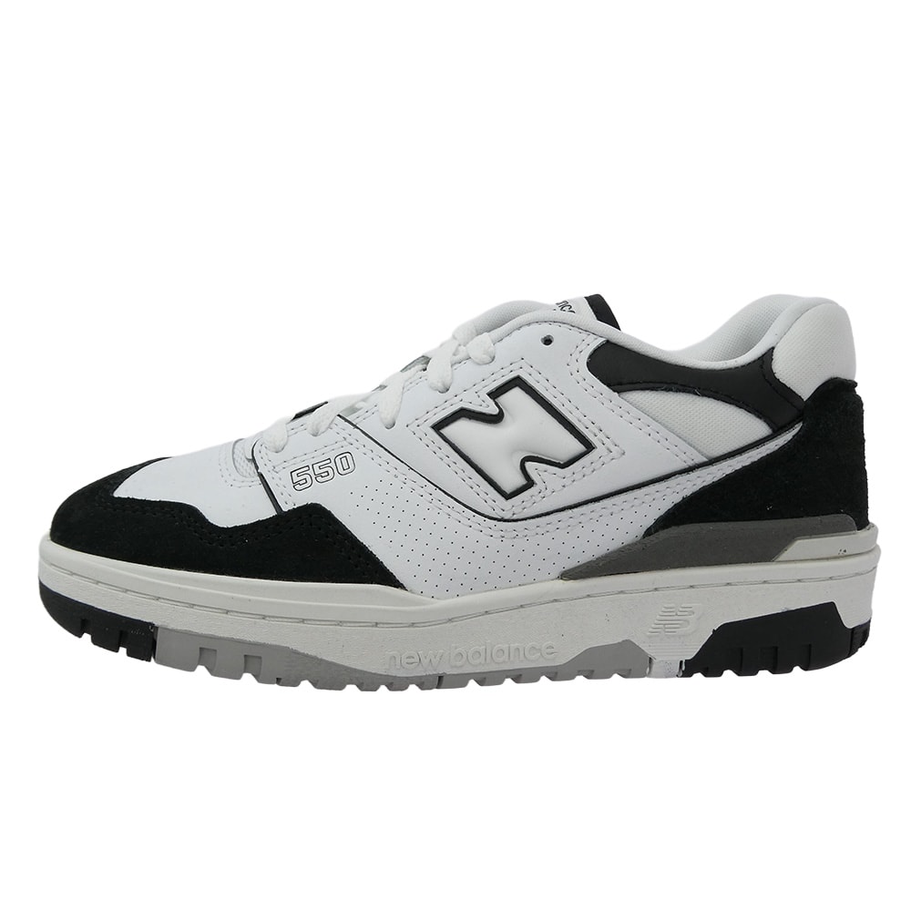 NEW BALANCE ニューバランス スニーカー BB550NCA BB550 NCA レザー スエード ローカット スニーカー ホワイト系 ブラック系 24cm【新古品】【未使用】【中古】