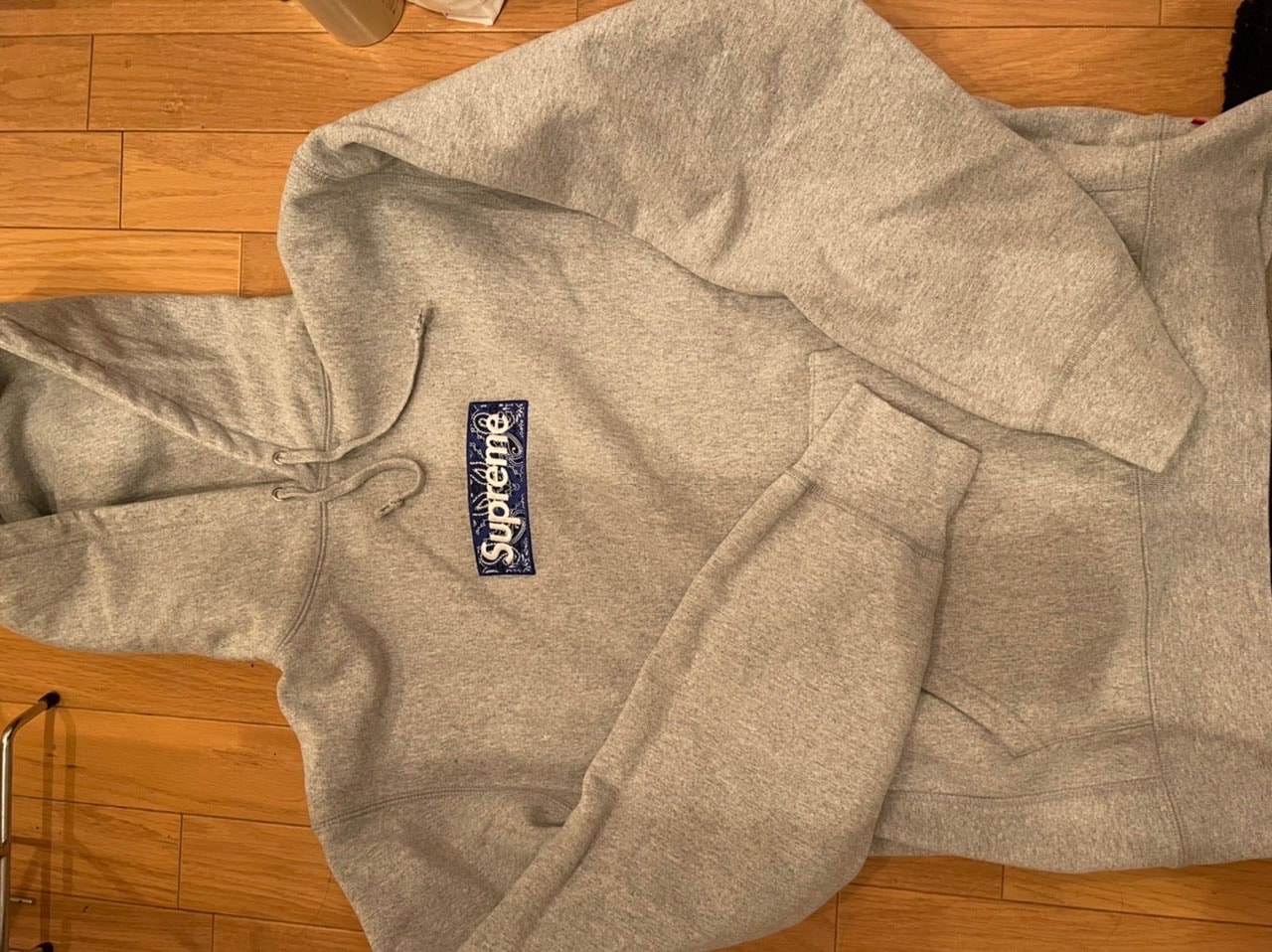 Supreme Bandana Box Logo Hooded Sweatshirt "Grey"