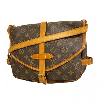 【6dc3951】ルイヴィトン ショルダーバッグ モノグラム ソミュール30 M42256 ブラウン【中古】レディース