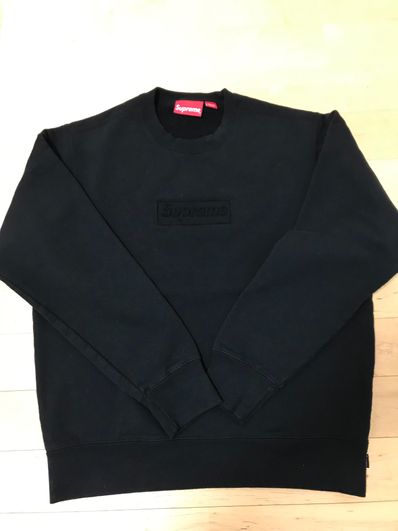 Supreme Cutout Logo Crewneck "Black"