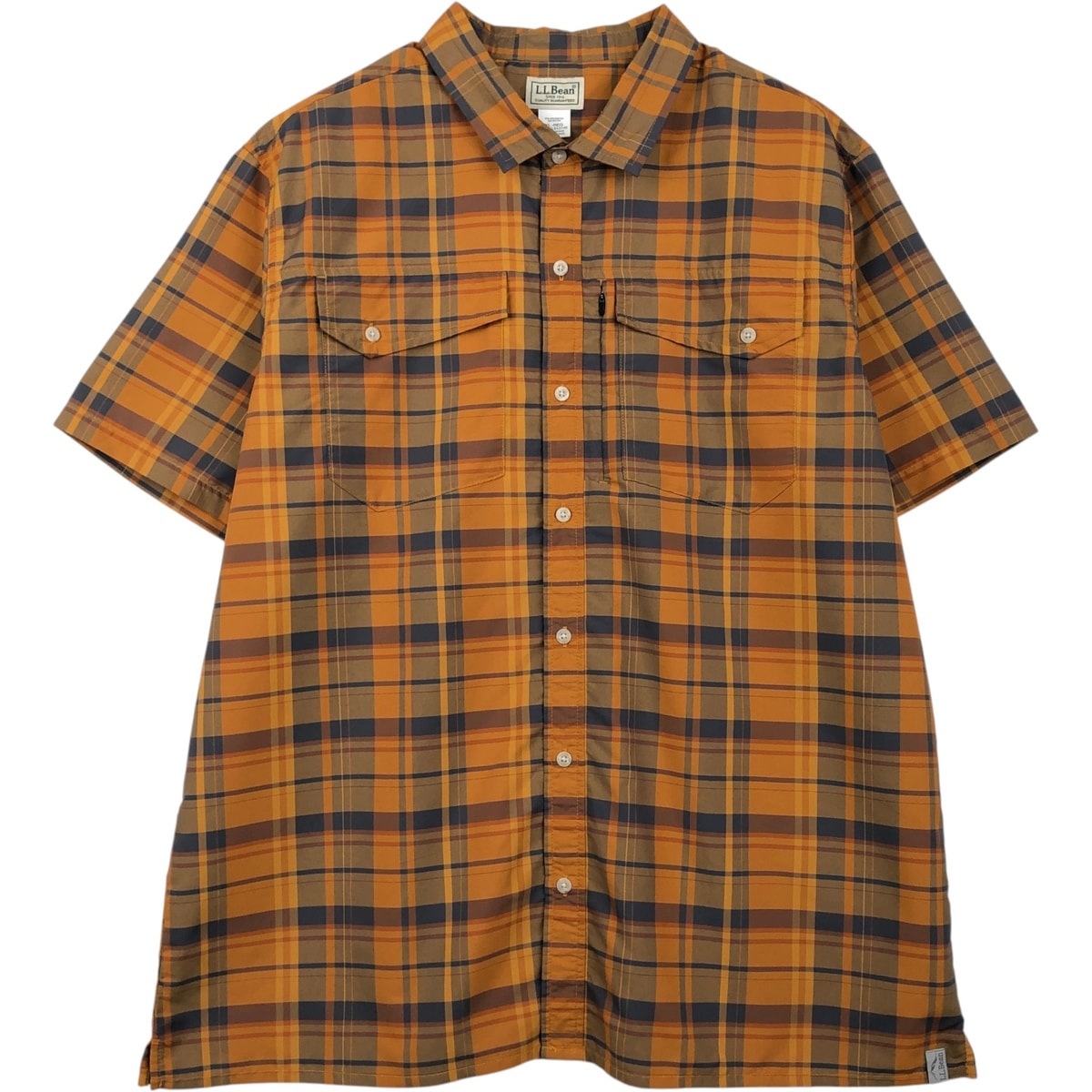 古着 エルエルビーン L.L.Bean 半袖 チェックシャツ ボックスシャツ メンズXL相当/eaa655452