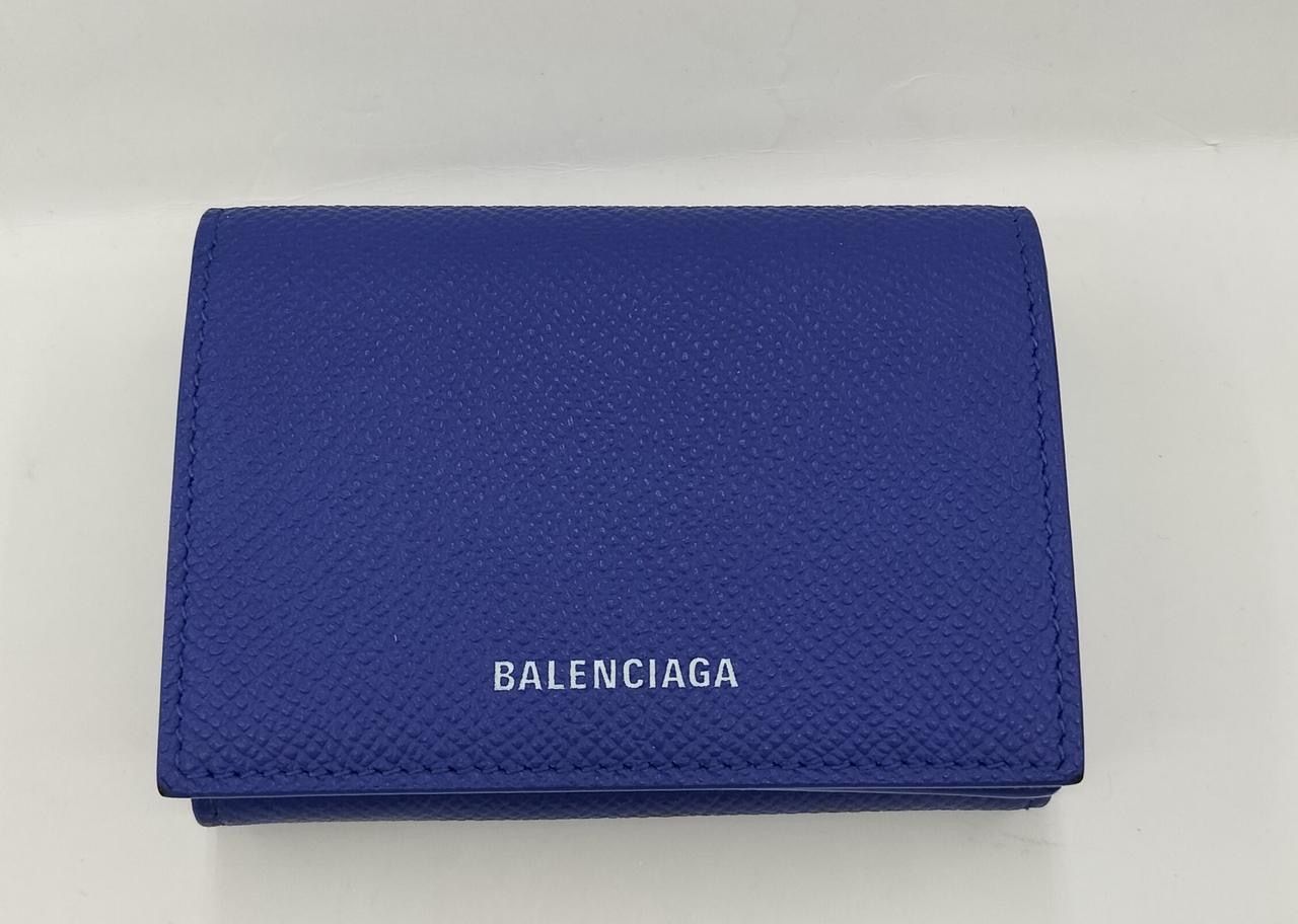 BALENCIAGA Ville Mini Wallet "Blue/White"