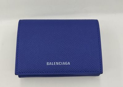 BALENCIAGA Ville Mini Wallet "Blue/White"