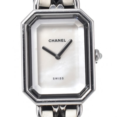 シャネル CHANEL H1639 プルミエール L ホワイトシェル クォーツ レディース 良品 保証書付き 腕時計 M#151257