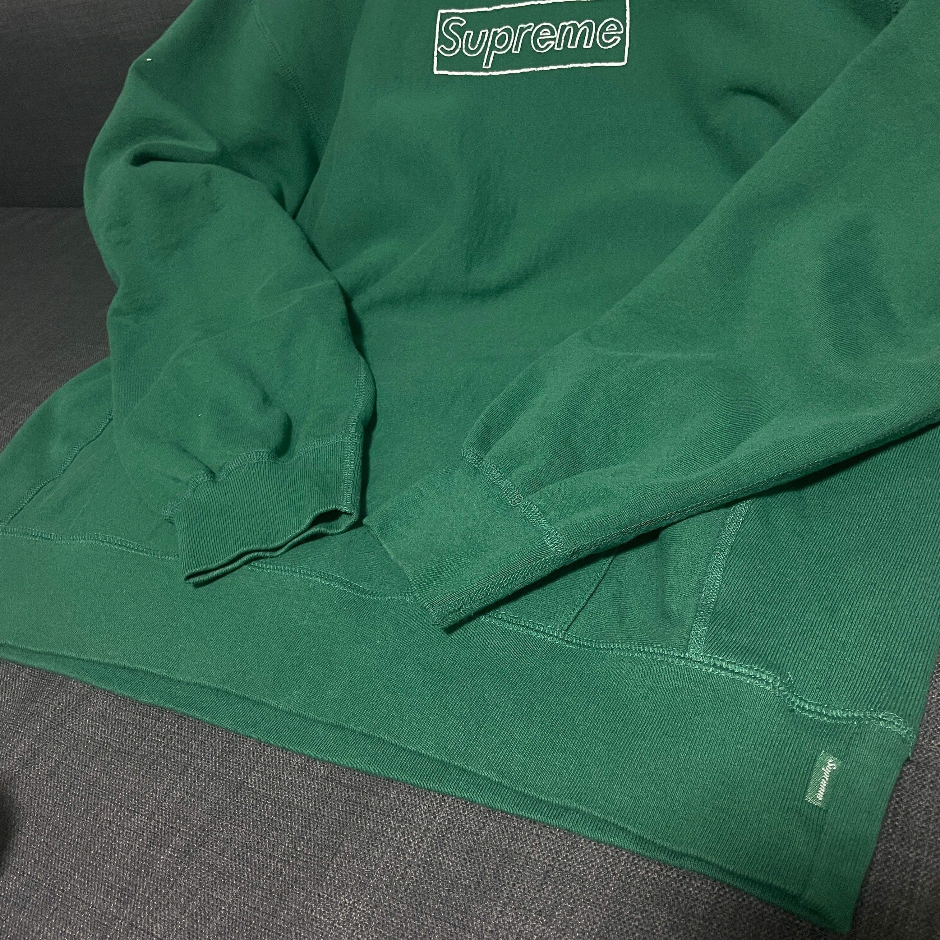 Supreme KAWS Chalk Logo Hooded Sweatshirt "Green"(2021)