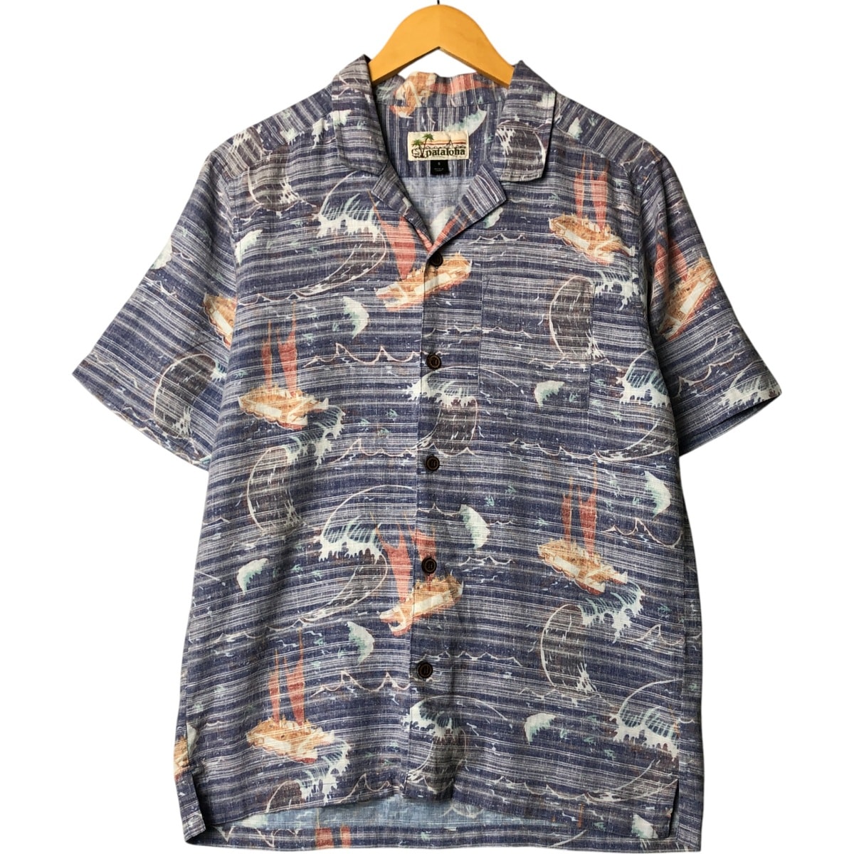 古着 パタゴニア Patagonia pataloha パタロハ 52550SP17 総柄 オープンカラー ハワイアンアロハシャツ ボックスシャツ メンズS相当/eaa577901