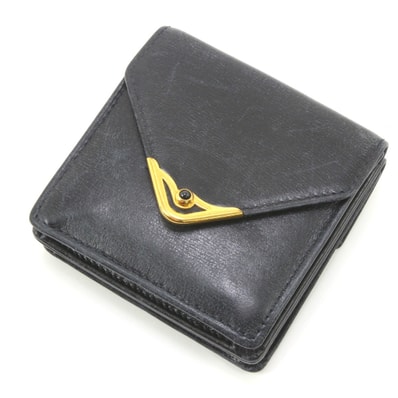 Cartier カルティエ 小銭入れ サファイアライン レザー ネイビー