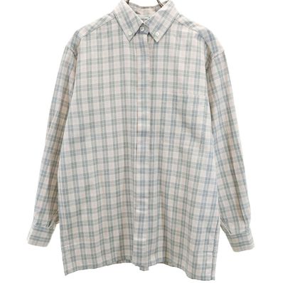 Christian Dior クリスチャンディオール 90s オールド チェック柄 長袖 ボタンダウンシャツ M ピンク系