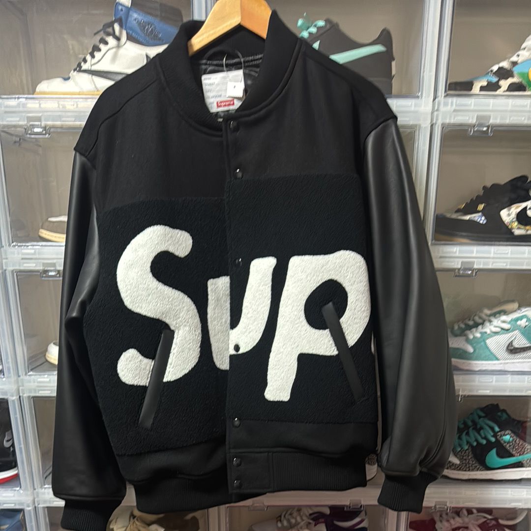 Supreme Big Logo Chenille Varsity Jacket 