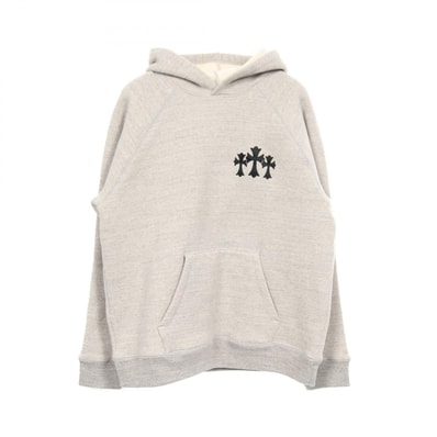 Chrome Hearts CH Logo Cemetery Cross Hoodie "Gray"