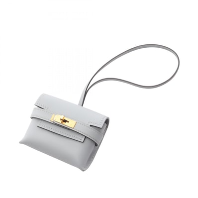 エルメス HERMES ケリーフェスティバル チャーム アクセサリー レザー ヴォースイフト ヴォースイフト ブルーグラシエ K刻印(2025年製造) レディース グレー系 【中古】