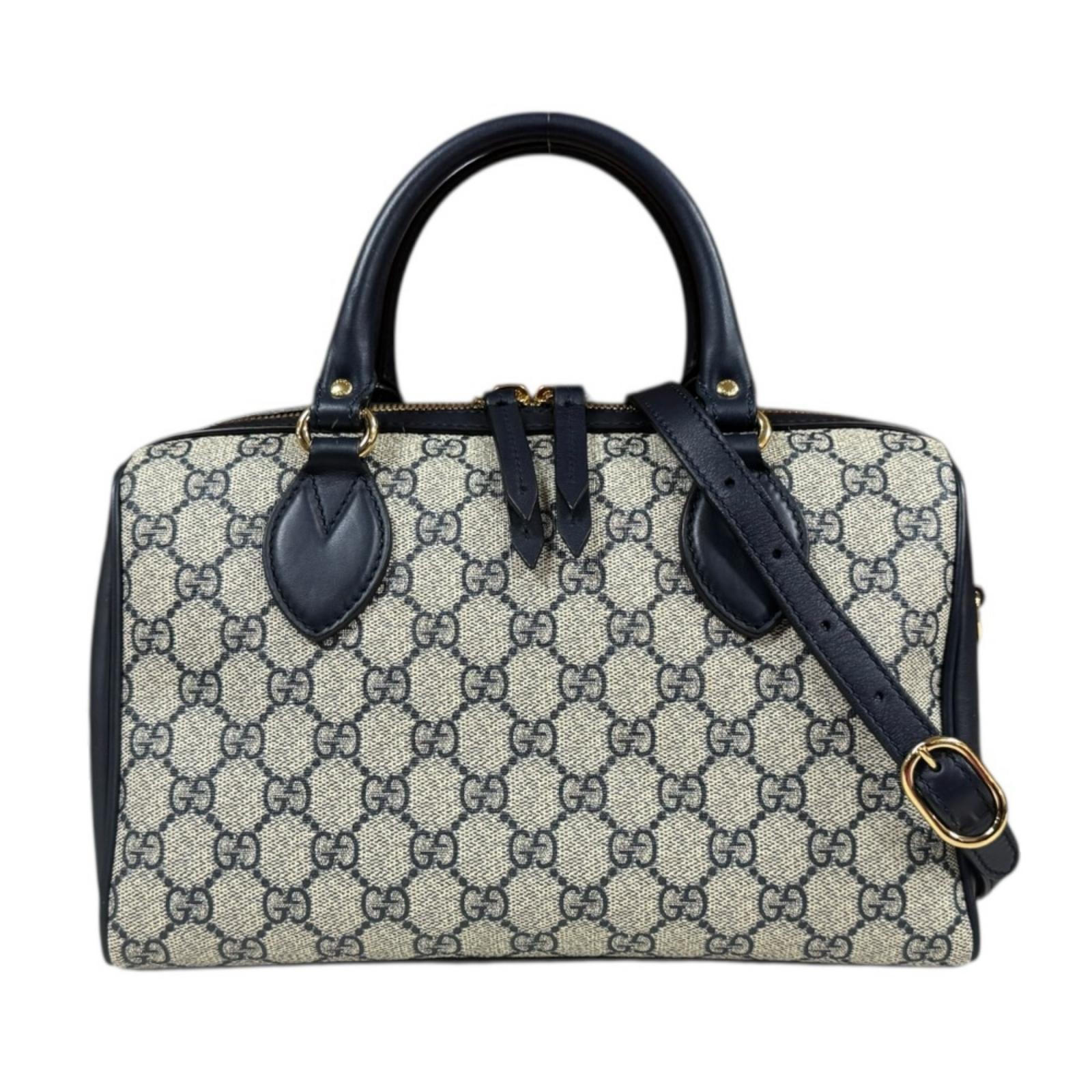グッチ GGスプリーム ボストンバッグ GGスプリームキャンバス 409529 ベージュ レディース GUCCI 中古