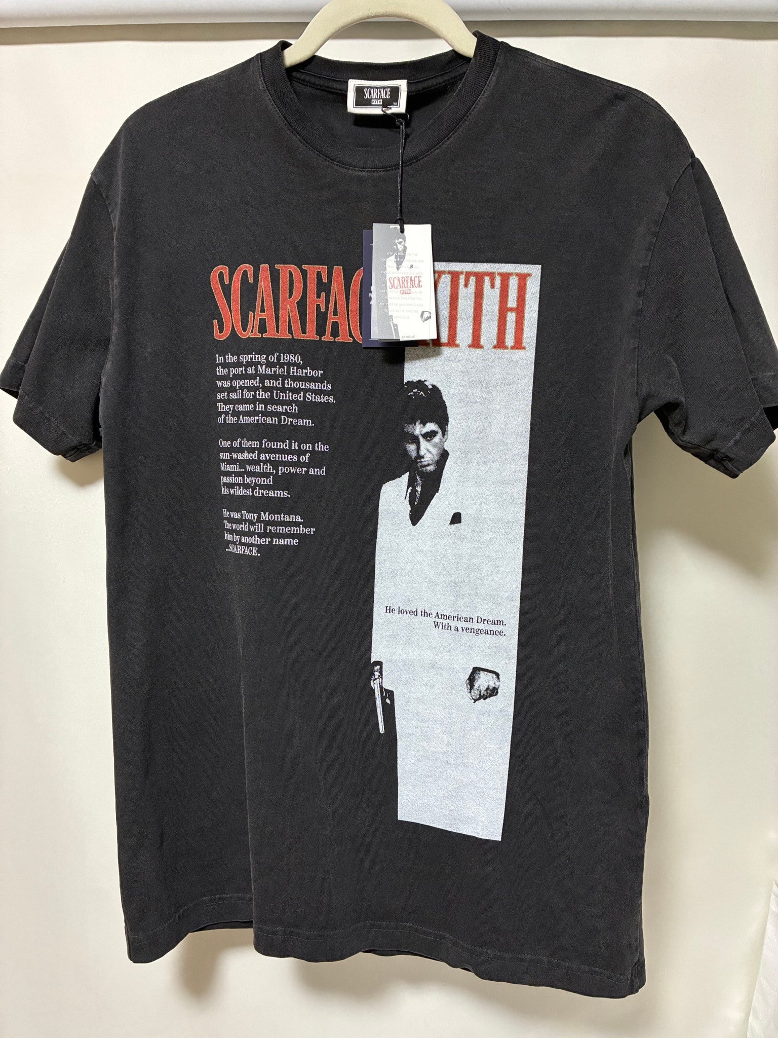 Kith x Scarface Film Poster Vintage Tee "Black" KHM034171-001