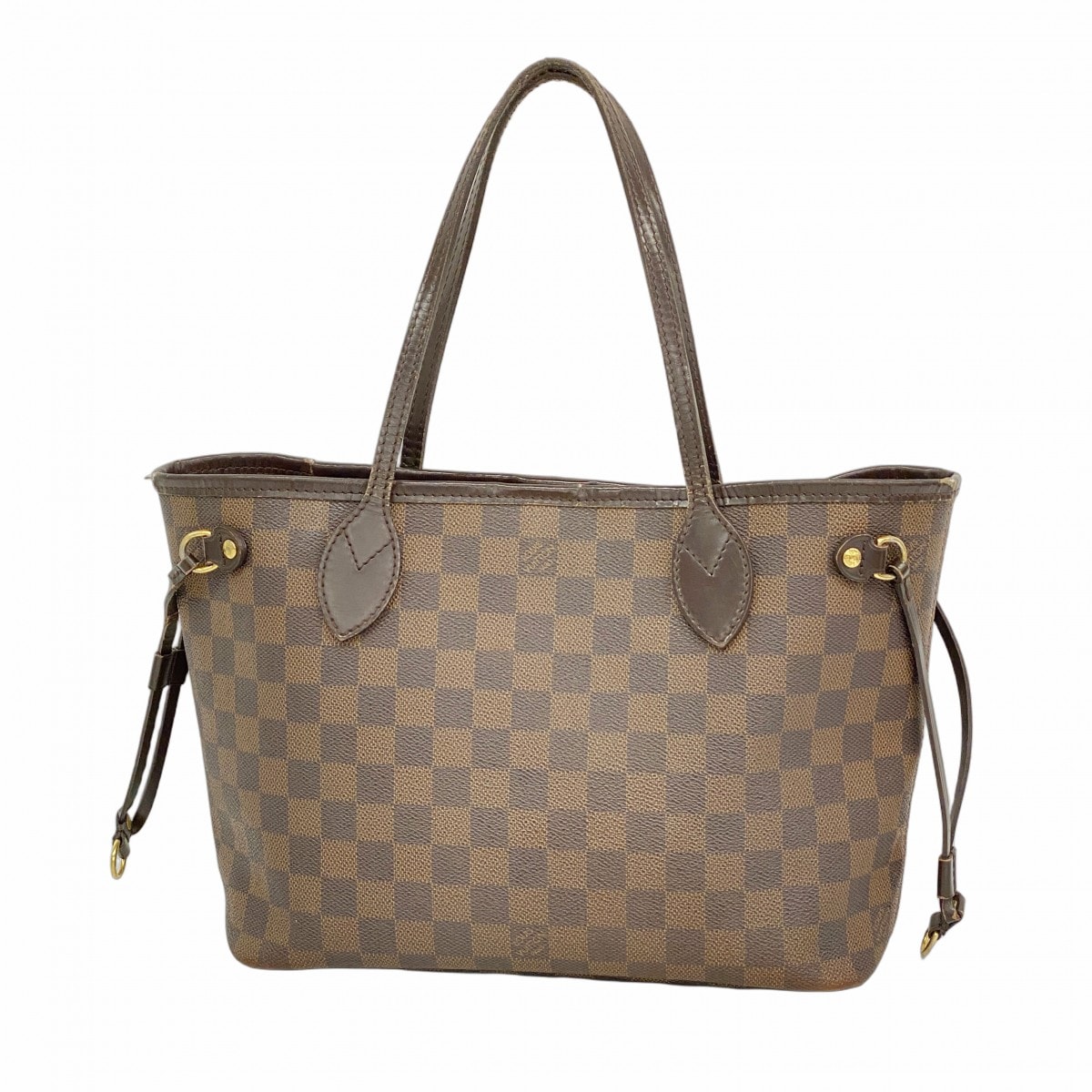 【6dd4738】ルイヴィトン トートバッグ ダミエ ネヴァーフルPM N51109 エベヌ【中古】レディース