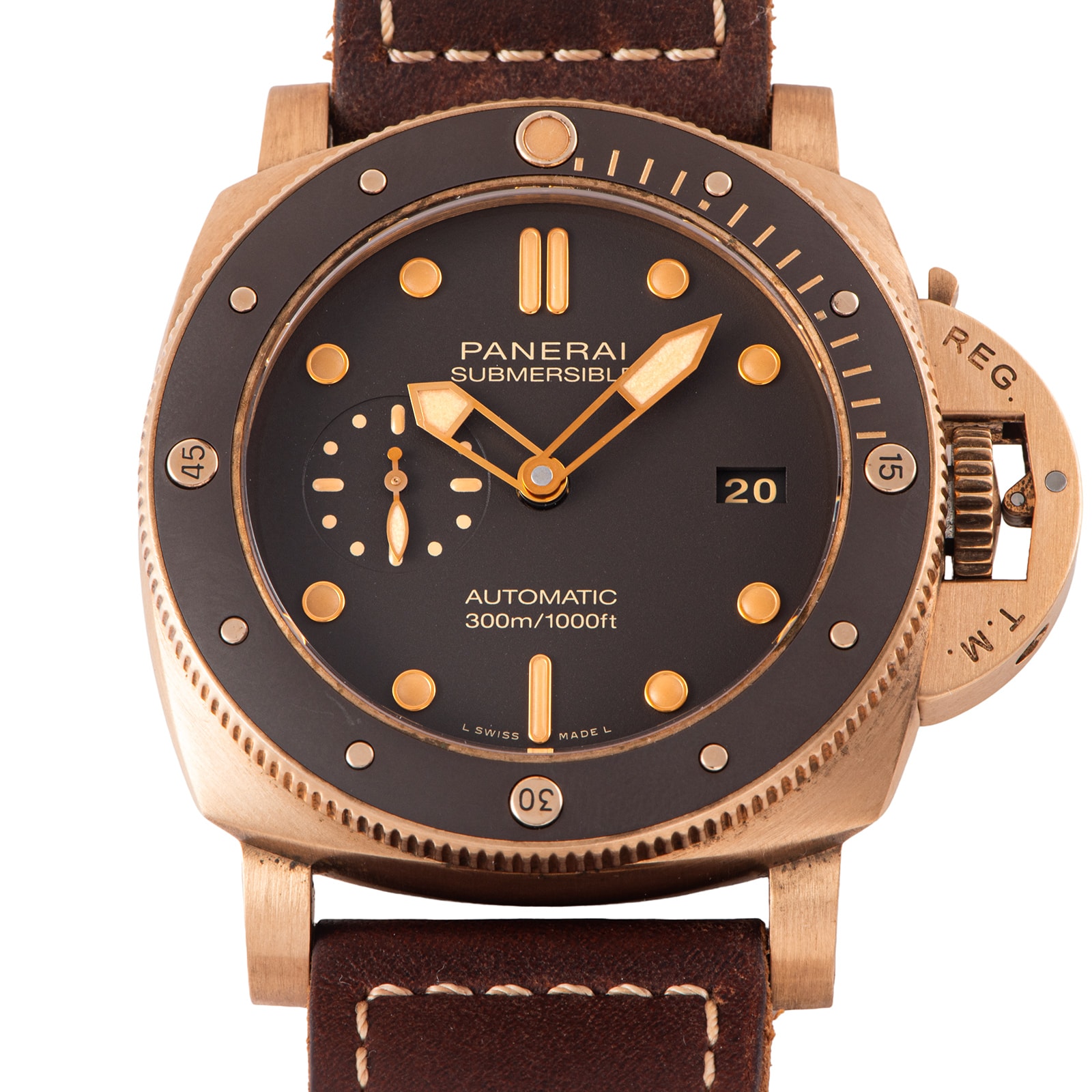 OFFICINE PANERAI オフィチーネパネライ サブマーシブル ブロンゾ 47mm PAM00968 ブロンズ【中古】