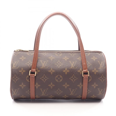 ルイ・ヴィトン LOUIS VUITTON パピヨン26 モノグラム 旧型 ハンドバッグ バッグ PVCコーティングキャンバス レザー レディース ブラウン系 M51366 【中古】