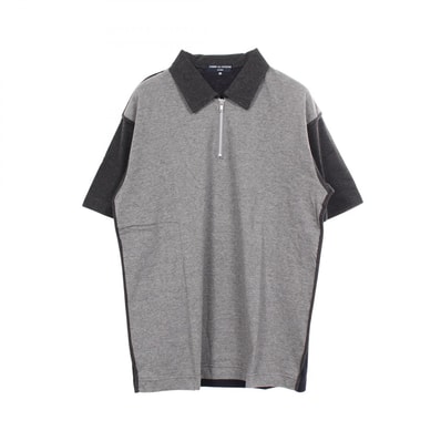 コムデギャルソンオム COMME des GARCONS HOMME ハーフジップ ポロシャツ 衣料品 トップス コットン メンズ グレー系 / ネイビー系 HO-T027 【中古】
