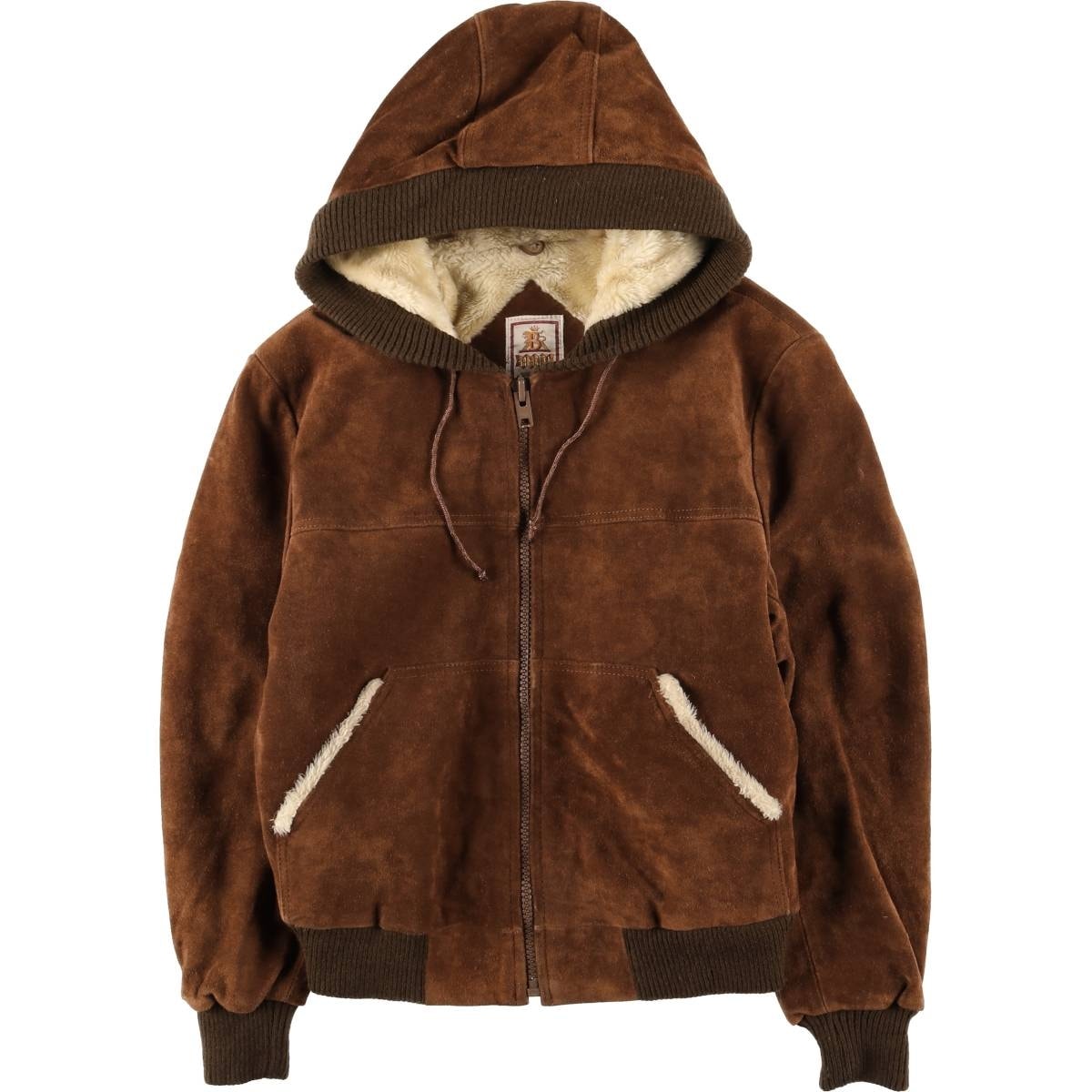 古着 バラクータ BARACUTA 中綿入り スエードレザーパーカー メンズL相当 ヴィンテージ/eaa615038