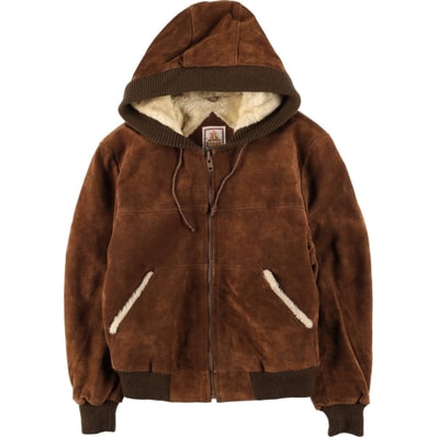 古着 バラクータ BARACUTA 中綿入り スエードレザーパーカー メンズL相当 ヴィンテージ/eaa615038