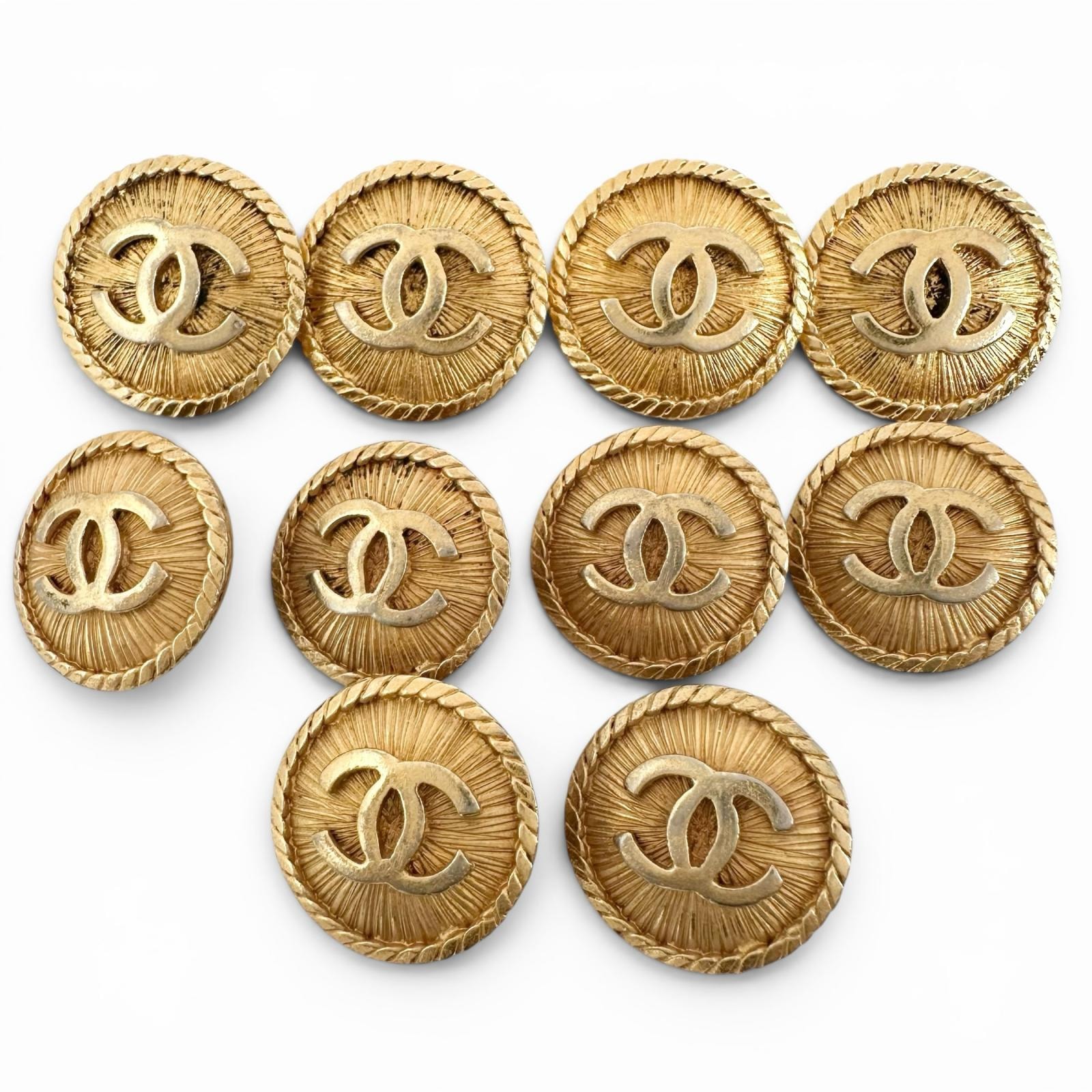 良品 シャネル ボタン ゴールド レディース