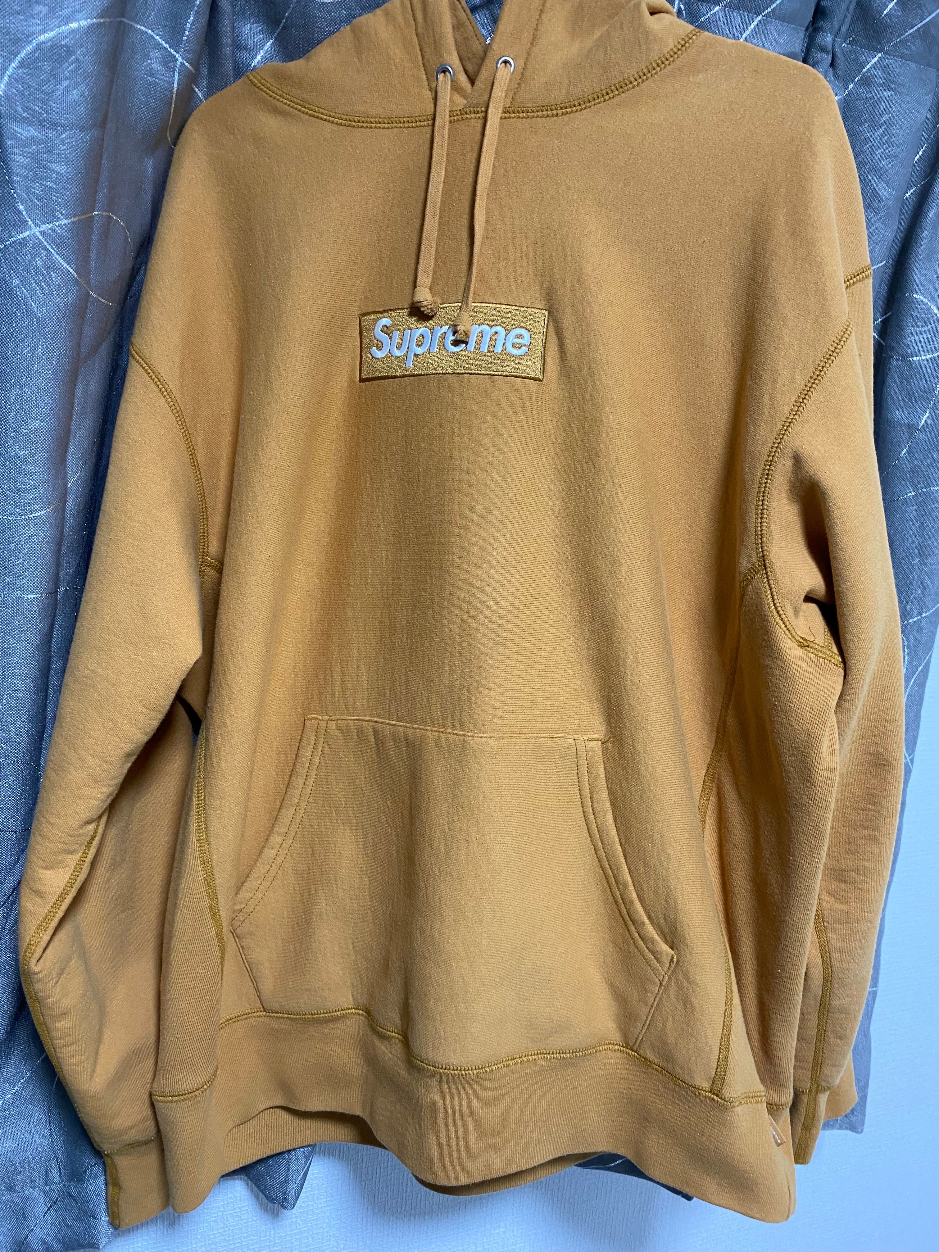 Supreme Box Logo Hooded Sweatshirt "Light Mustard" (21FW)