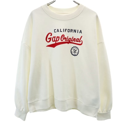 GAP ギャップ 長袖 スウェット トレーナー M ホワイト 裏起毛