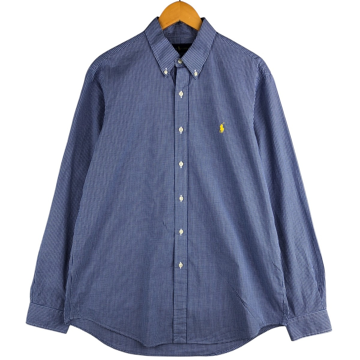 古着 ラルフローレン Ralph Lauren ギンガムチェック 長袖 ボタンダウンチェックシャツ メンズL相当/eaa590968