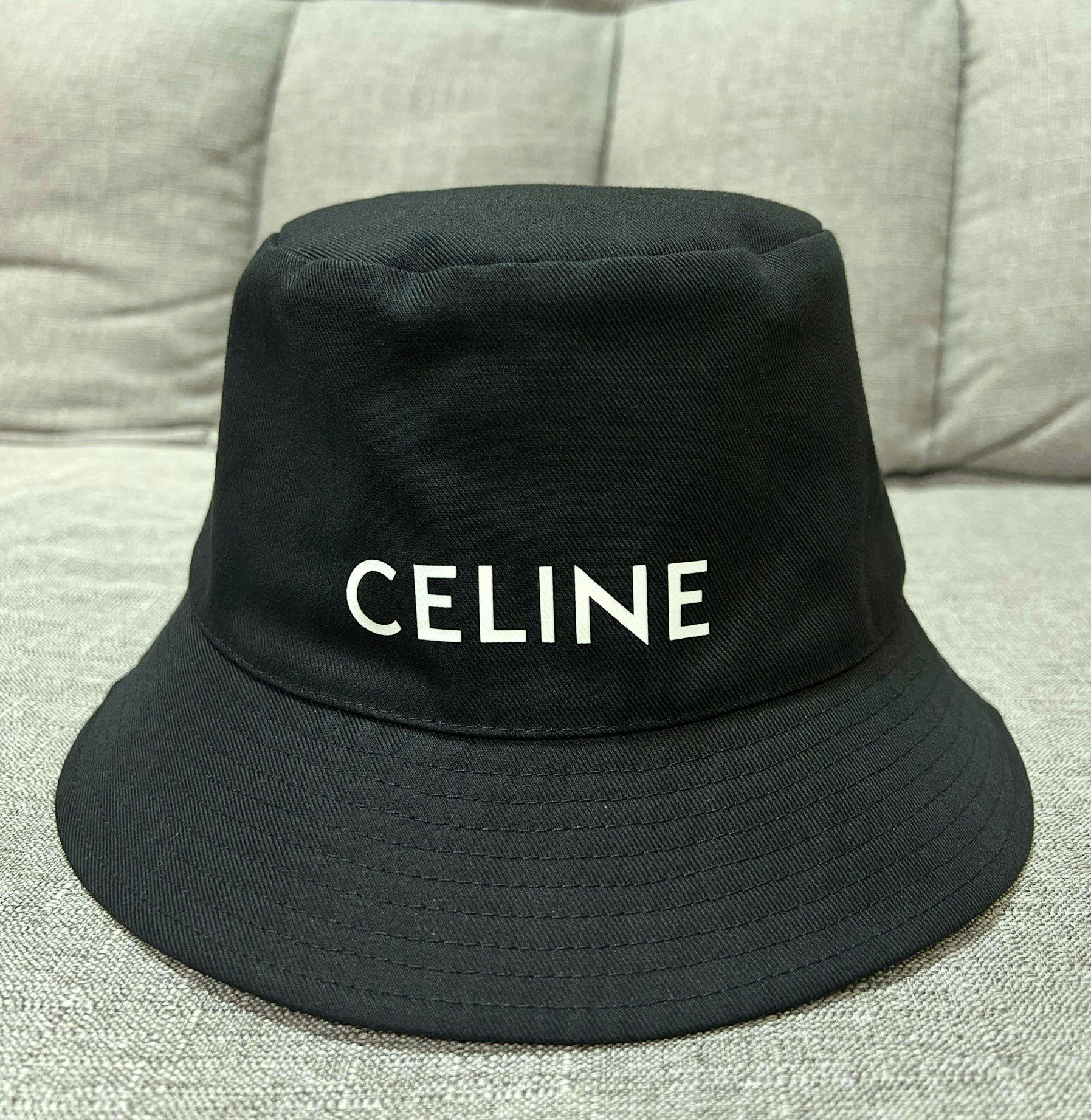 CELINE Bucket Hat in Cotton Embroidery "Ultra Black"