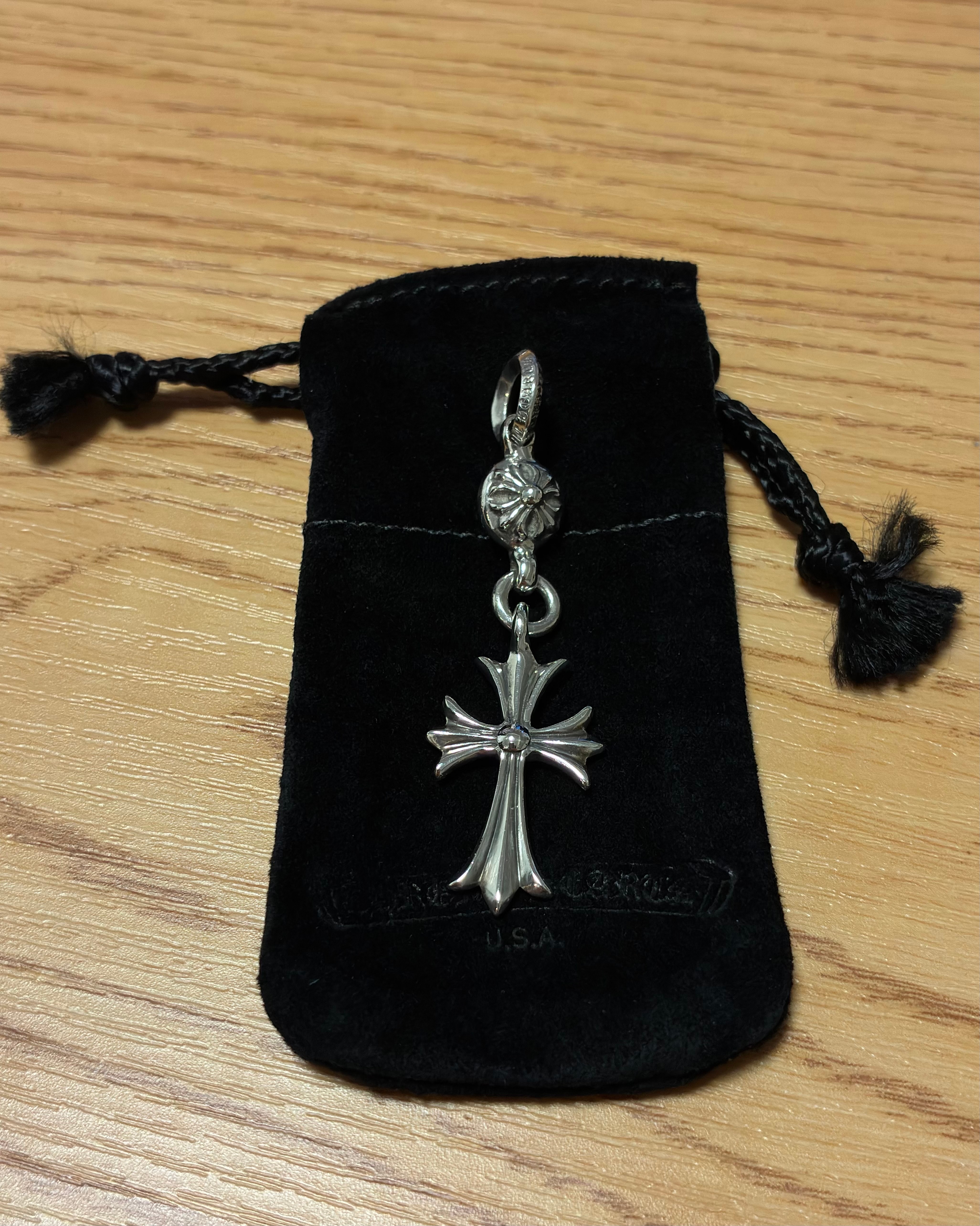 Chrome Hearts 1 Ball Tiny CH Cross Charm "Silver"