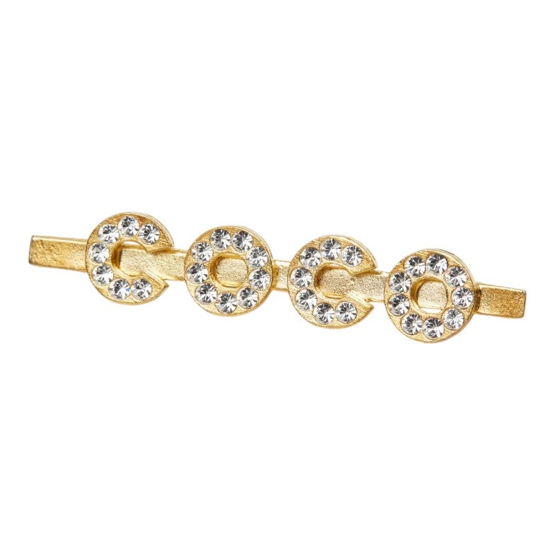 シャネル ブローチ 01P ゴールド ラインストーン メッキ レディース CHANEL 中古